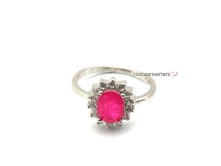 sortija plata 925mm con piedra con circonita