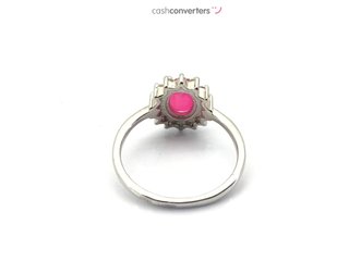 sortija plata 925mm con piedra con circonita