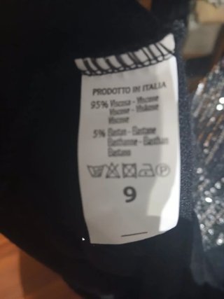 Vestido negro lentejuelas Nunú Santander nuevo.