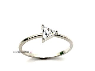 sortija plata 925mm con piedra con circonita