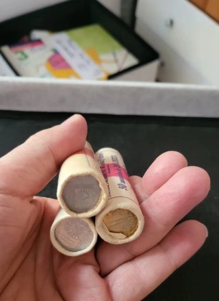 3 Rollos de monedas de 1 peseta