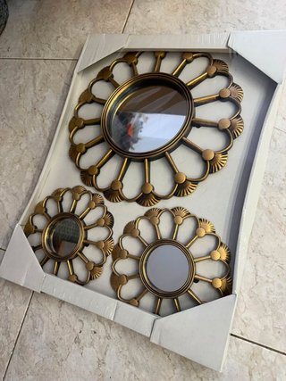Set 3 specchi decorativi oro