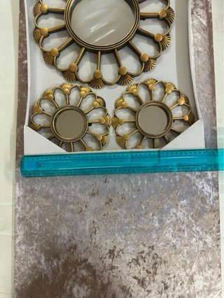 Set 3 specchi decorativi oro