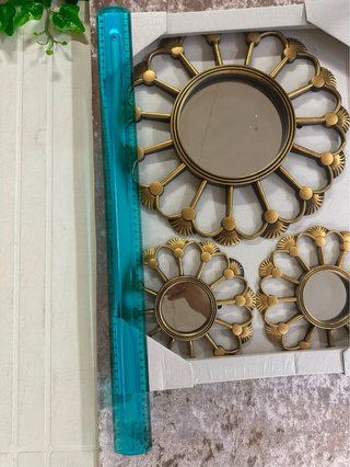 Set 3 specchi decorativi oro