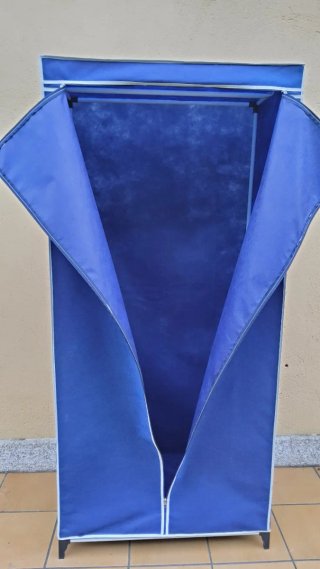 ARMARIO TELA AZUL 74 ANCHO Y 1,52 ALTO -NUEVO