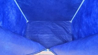 ARMARIO TELA AZUL 74 ANCHO Y 1,52 ALTO -NUEVO