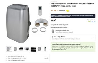 AC Portátil Equation 14000BTU (potente)
