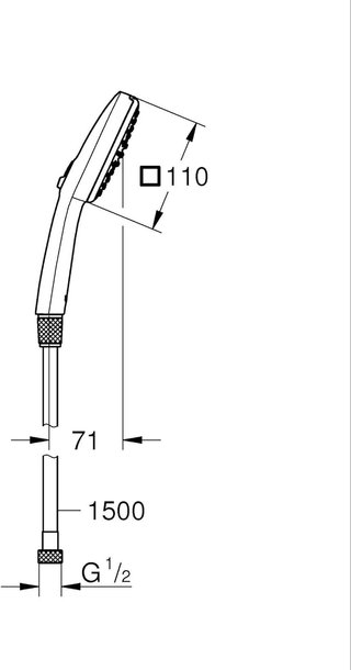 Alcachofa Ducha GROHE Vitalio 110 con Flexo