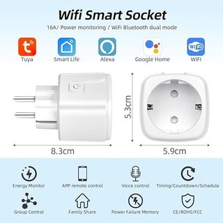 Enchufe Inteligente WiFi 16A 3500W