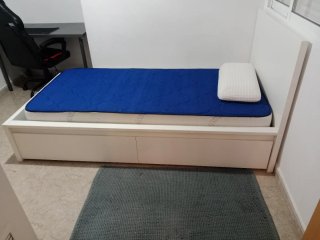 Cama 90cm con cajones laterales para almacenaje