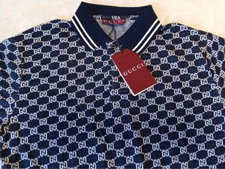 Polo Gucci Azul y Blanco