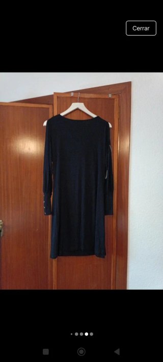 Vestido negro manga larga