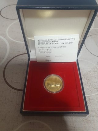 Medalla Oro FC Barcelona 1899-1999