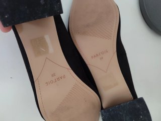Zapatos de tacón ancho negros