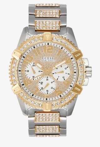 Reloj Guess Dorado y Plateado con Cristales