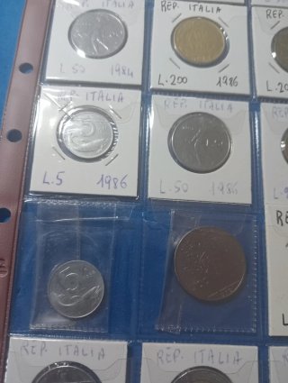 Monete Repubblica Italiana in cartella