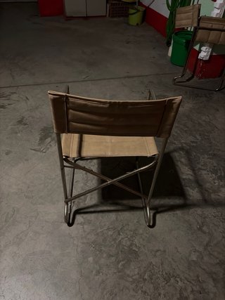 Silla Director Plegable Beige y Plata