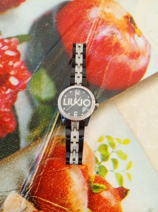 Orologio Liu Jo nero e argento con strass