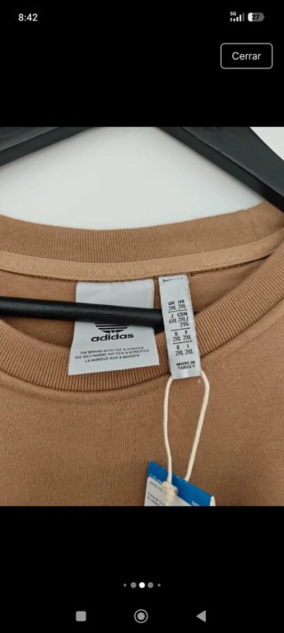 Sudadera Adidas Marrón/Beige Talla XXL