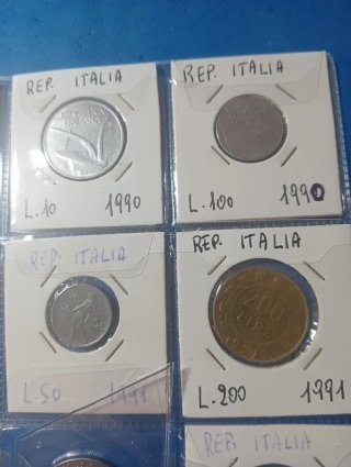 Monete Repubblica Italiana in cartella
