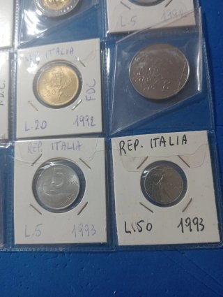 Monete Repubblica Italiana in cartella