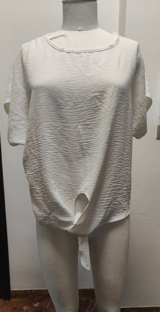 Maglietta bianca con nodo taglia unica