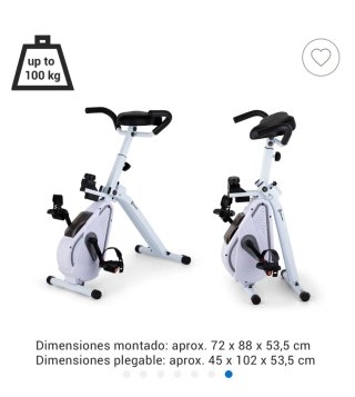 Bicicleta Estática Oficina Negra y Azul