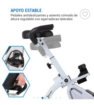 Bicicleta Estática Oficina Negra y Azul