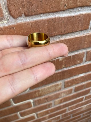 Anillo Acero Mineral Ágata Blanca