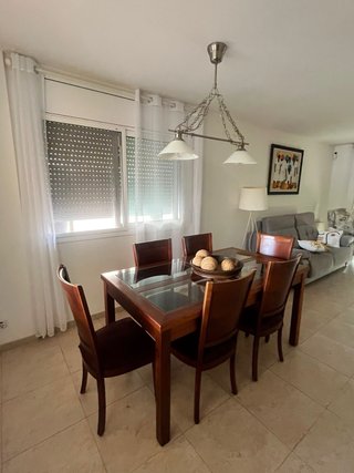 Conjunto Comedor Colonial Madera y Cristal