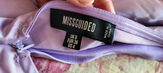 Body Missguided lilla satinato effetto corsetto