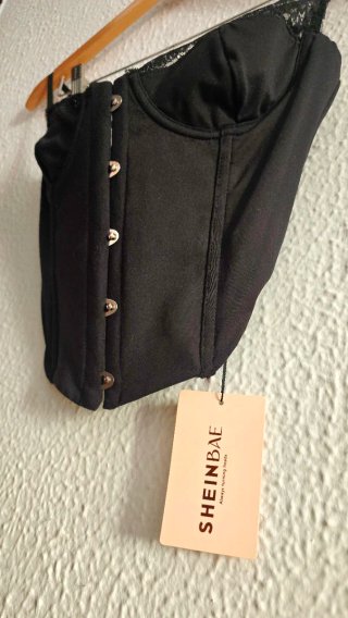 Top Corsé Negro