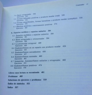 Álgebra lineal.