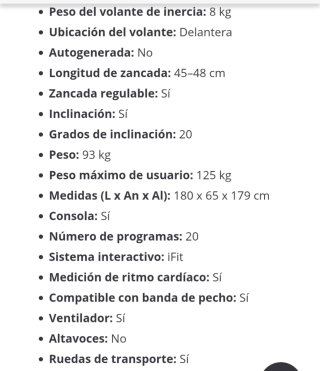 Elíptica Nordic Track 5.5. perfecto estado de uso.