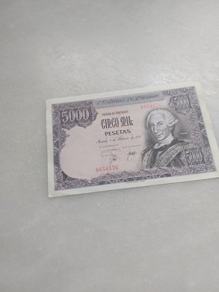 Billete 5000 Pesetas Banco de España 1976
