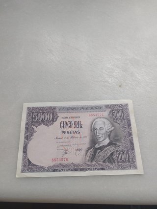 Billete 5000 Pesetas Banco de España 1976