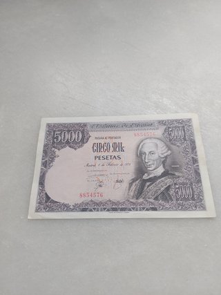 Billete 5000 Pesetas Banco de España 1976