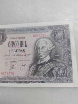 Billete 5000 Pesetas Banco de España 1976