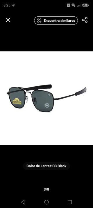 Gafas de sol piloto AO doradas y verdes