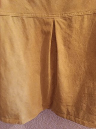 Chaqueta de piel beige/amarilla