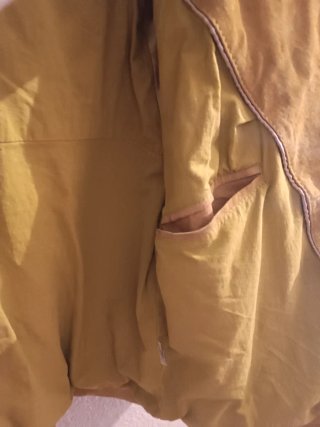 Chaqueta de piel beige/amarilla