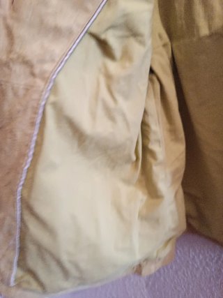 Chaqueta de piel beige/amarilla