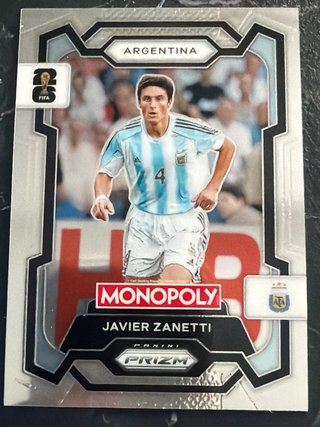 Tarjeta Panini Prizm Javier Zanetti Argentina