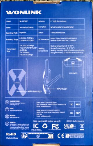 Amplificador WiFi WONLINK 1500Mbps WiFi 6