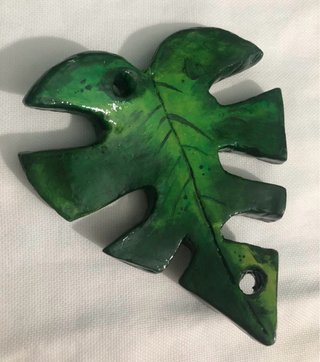 Joyero hoja arcilla hecho a mano