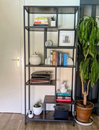 Estantería Industrial Moderna madera y metal