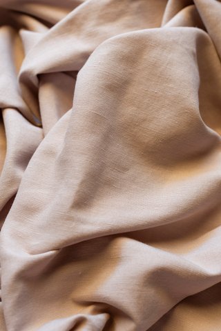 Tessuto Misto Lino Viscosa Beige