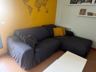 Sofá chaise longue italiano 2.4m gris