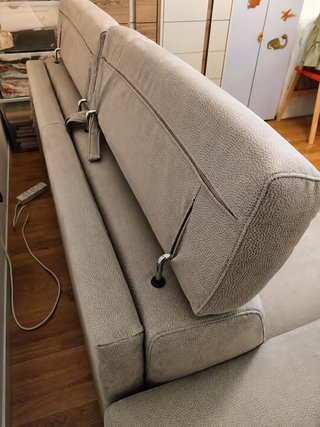 Divano letto Poltronesofà beige tessuto