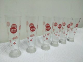 Conjunto de 6 copos Super Bock